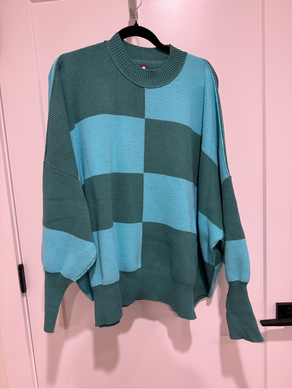 Free People easy street checkered sweater